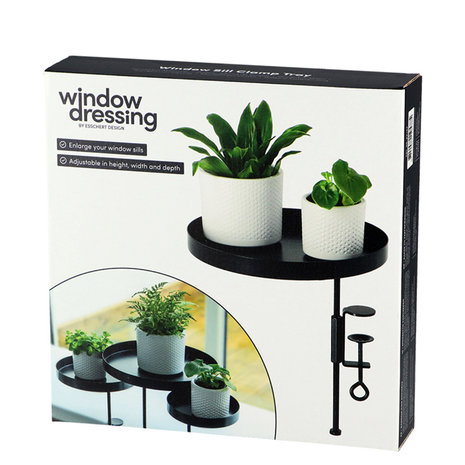 Esschert design Esschert Design - ronde vensterbankklem groot - zwart Esschert design Esschert Design - ronde vensterbankklem groot - zwart