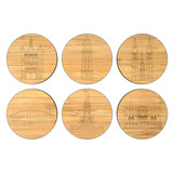 City shapes City shapes - onderzetters - Deventer (set van 6)