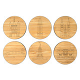 City shapes City shapes - onderzetters - Deventer (set van 6) City shapes City shapes - onderzetters - Deventer (set van 6)