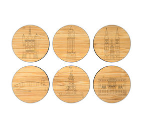 City shapes City shapes - onderzetters - Deventer (set van 6) City shapes City shapes - onderzetters - Deventer (set van 6)