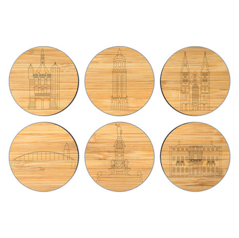 City shapes City shapes - onderzetters - Deventer (set van 6) City shapes City shapes - onderzetters - Deventer (set van 6)