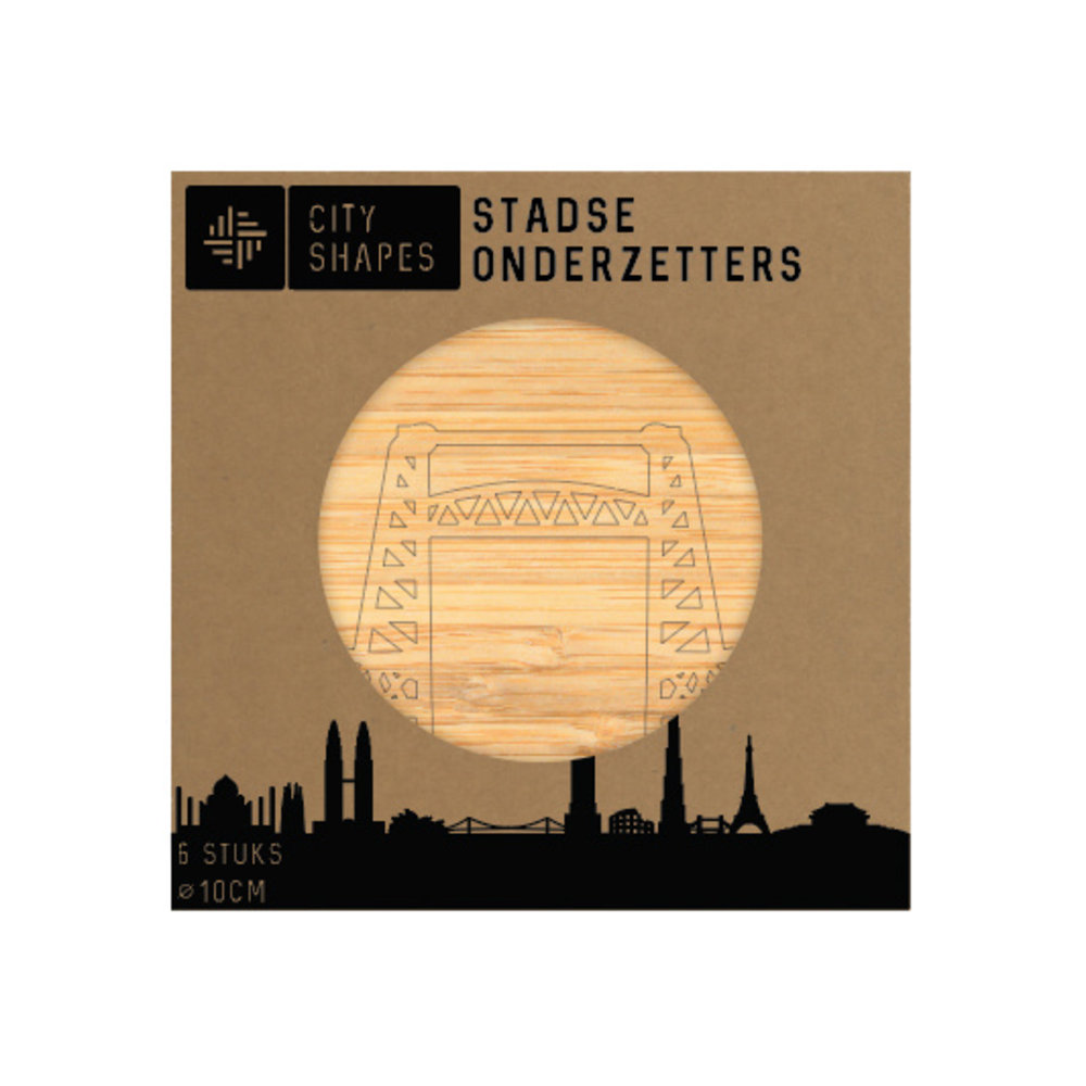 City shapes City shapes - onderzetters - Deventer (set van 6) City shapes City shapes - onderzetters - Deventer (set van 6)