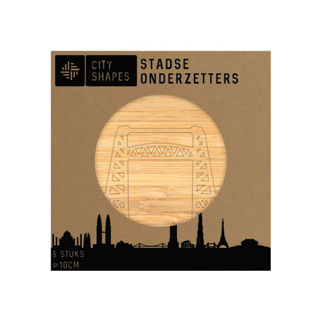 City shapes City shapes - onderzetters - Deventer (set van 6) City shapes City shapes - onderzetters - Deventer (set van 6)