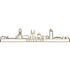 City shapes - skyline 130 cm - Deventer - populieren City shapes - skyline 130 cm - Deventer - populieren