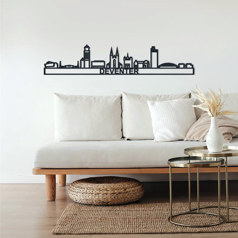 City shapes City shapes - skyline 130 cm - Deventer - zwart mdf City shapes City shapes - skyline 130 cm - Deventer - zwart mdf