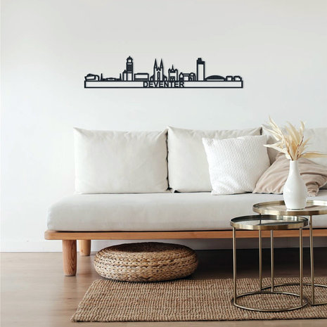 City shapes City shapes - skyline 90 cm - Deventer - zwart mdf City shapes City shapes - skyline 90 cm - Deventer - zwart mdf