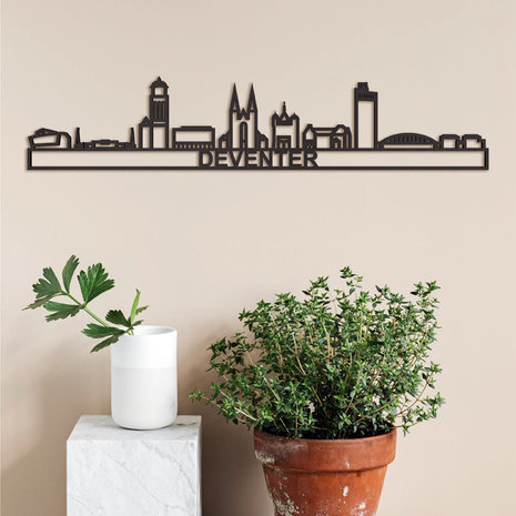 City shapes City shapes - skyline 60 cm - Deventer - zwart mdf City shapes City shapes - skyline 60 cm - Deventer - zwart mdf