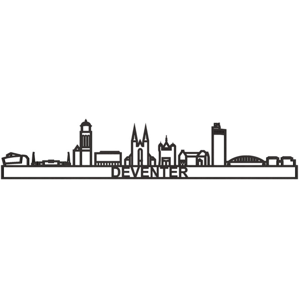City shapes City shapes - skyline 130 cm - Deventer - zwart mdf City shapes City shapes - skyline 130 cm - Deventer - zwart mdf