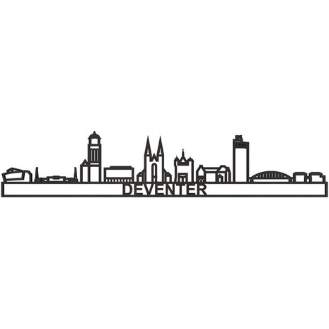 City shapes City shapes - skyline 130 cm - Deventer - zwart mdf City shapes City shapes - skyline 130 cm - Deventer - zwart mdf