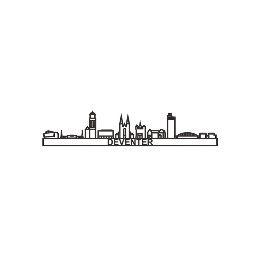 City shapes City shapes - skyline 90 cm - Deventer - zwart mdf City shapes City shapes - skyline 90 cm - Deventer - zwart mdf