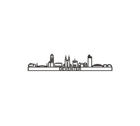 City shapes City shapes - skyline 90 cm - Deventer - zwart mdf City shapes City shapes - skyline 90 cm - Deventer - zwart mdf