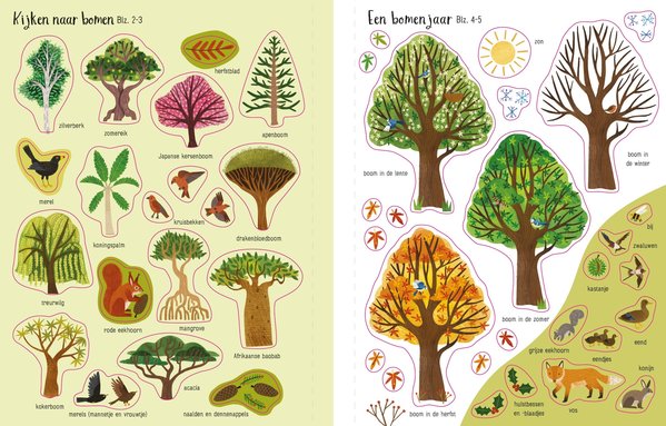 Usborne Usborne - eerste stickerboek - bomen Usborne Usborne - eerste stickerboek - bomen