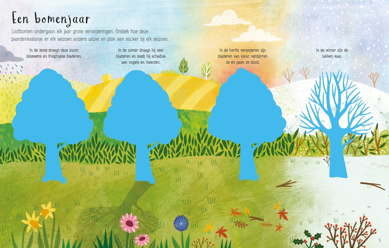 Usborne Usborne - eerste stickerboek - bomen Usborne Usborne - eerste stickerboek - bomen