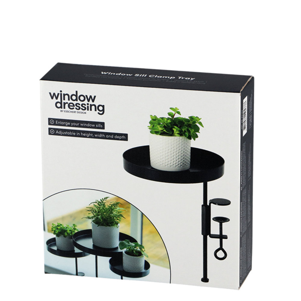 Esschert design Esschert Design - ronde vensterbank klem medium - zwart Esschert design Esschert Design - ronde vensterbank klem medium - zwart