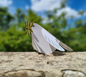 Piet Design Piet design - vouwkaart - vredesduif