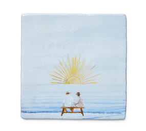 Storytiles Storytiles - tegel small - watching the sunset together (10x10 cm)