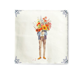Storytiles Storytiles - tegel small - all you need is flowers (10x10 cm) Storytiles Storytiles - tegel small - all you need is flowers (10x10 cm)