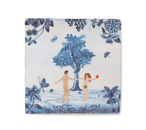 Storytiles Storytiles - tegel small - adam & eve in the garden of eden (10x10 cm) Storytiles Storytiles - tegel small - adam & eve in the garden of eden (10x10 cm)