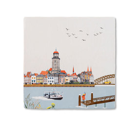 Storytiles Storytiles - tegel small - zwaaiend naar deventer (10x10 cm) Storytiles Storytiles - tegel small - zwaaiend naar deventer (10x10 cm)