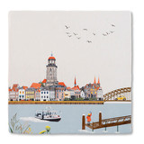Storytiles Storytiles - tegel medium - zwaaiend naar deventer (13x13 cm)
