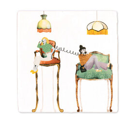 Storytiles Storytiles - tegel small - chit chatting (10x10 cm) Storytiles Storytiles - tegel small - chit chatting (10x10 cm)