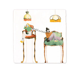 Storytiles Storytiles - tegel small - chit chatting (10x10 cm) Storytiles Storytiles - tegel small - chit chatting (10x10 cm)
