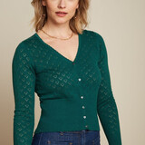 King Louie King Louie - cardi v heart ajour bci - dragonfly green