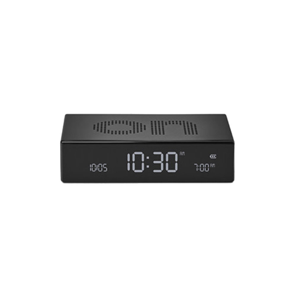 Lexon Lexon - flip premium wekker - alu black Lexon Lexon - flip premium wekker - alu black
