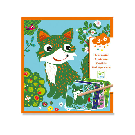 Djeco Djeco - kraskaarten - bosdieren