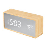 Karlsson Karlsson - wekker mirror - silver light wood Karlsson Karlsson - wekker mirror - silver light wood