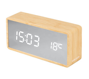 Karlsson Karlsson - wekker mirror - silver light wood