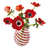 Flat flowers - raamsticker - anemoon rood (30 x 30  cm) Flat flowers - raamsticker - anemoon rood (30 x 30  cm)