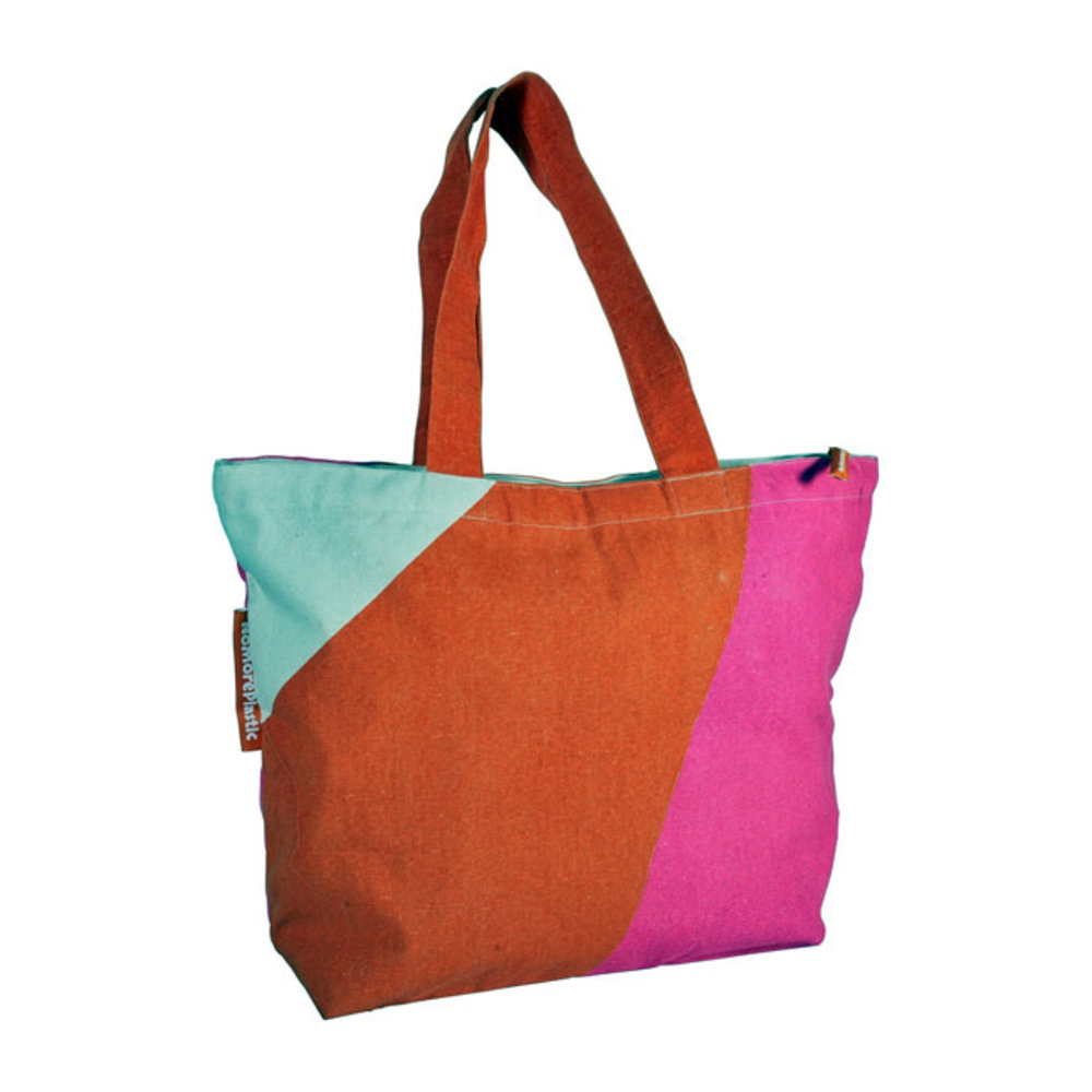 NoMorePlastic NoMorePlastic - duurzame shopper - magenta orange NoMorePlastic NoMorePlastic - duurzame shopper - magenta orange