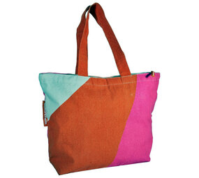 NoMorePlastic NoMorePlastic - duurzame shopper - magenta orange