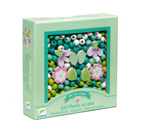 Djeco Djeco - houten kralen - bladeren en bloemen