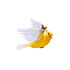Sticky Tales - muursticker - kanarie & muis Sticky Tales - muursticker - kanarie & muis
