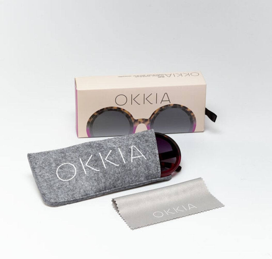 Okkia Okkia - zonnebril Monica - rond - havana pink Okkia Okkia - zonnebril Monica - rond - havana pink