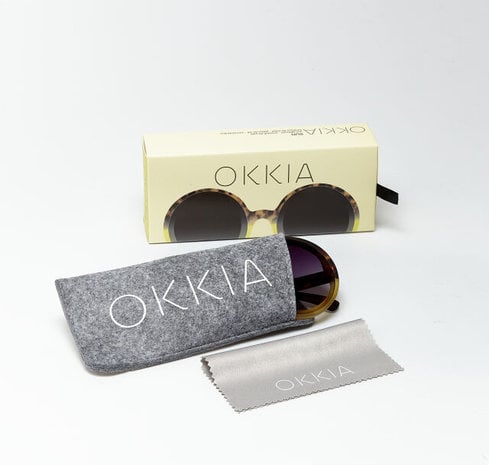 Okkia Okkia - zonnebril Monica - rond - havana yellow