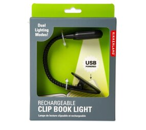 Kikkerland Kikkerland - oplaadbaar boekenlampje - zwart