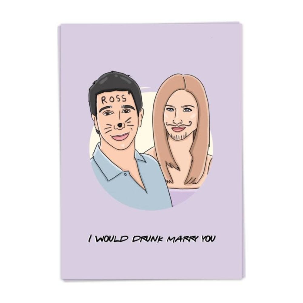 Kaart Blanche Kaart blanche - wenskaart - drunk marry you Kaart Blanche Kaart blanche - wenskaart - drunk marry you