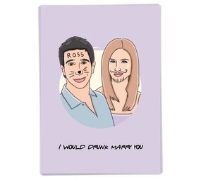 Kaart Blanche Kaart blanche - wenskaart - drunk marry you