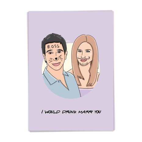 Kaart Blanche Kaart blanche - wenskaart - drunk marry you Kaart Blanche Kaart blanche - wenskaart - drunk marry you