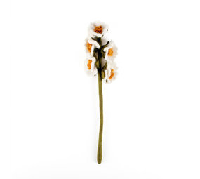 Sjaal met verhaal Sjaal met verhaal - bloem stokroos - wit