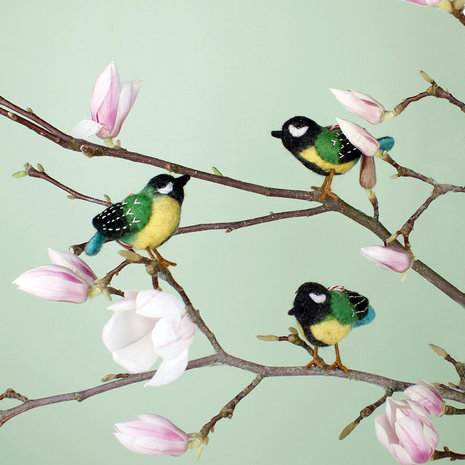 Sjaal met verhaal Sjaal met verhaal - hanger vogel - koolmeesje