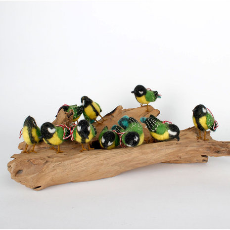 Sjaal met verhaal Sjaal met verhaal - hanger vogel - koolmeesje