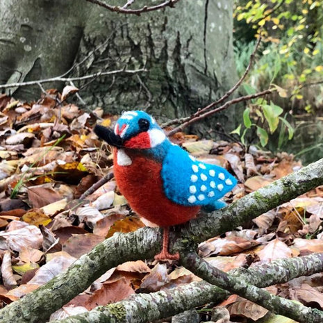 Sjaal met verhaal Sjaal met verhaal - hanger vogel - ijsvogel