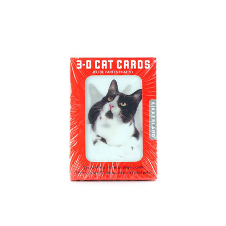 Kikkerland Kikkerland - 3D speelkaarten - katten Kikkerland Kikkerland - 3D speelkaarten - katten