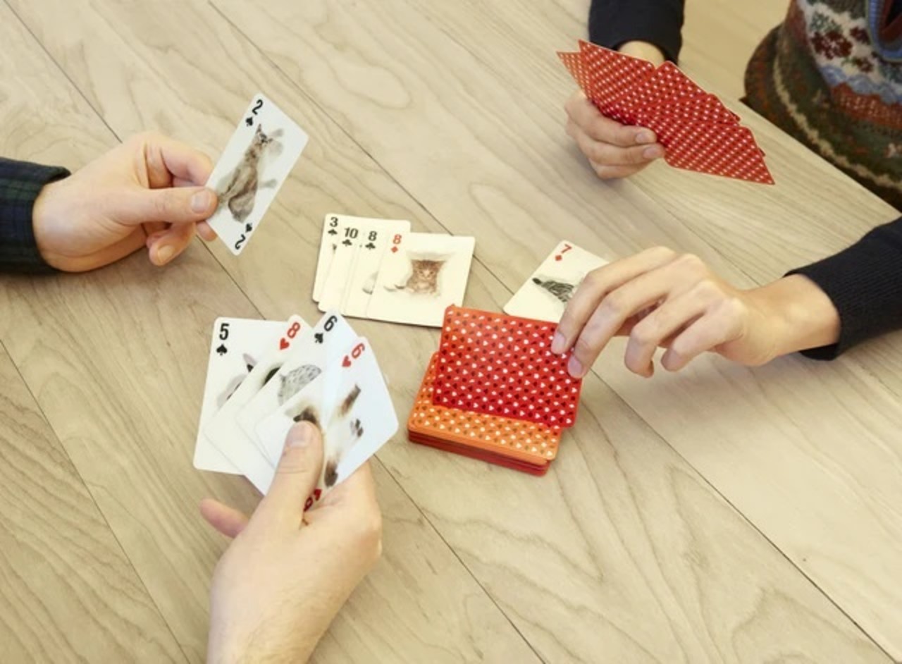 Kikkerland Kikkerland - 3D speelkaarten - katten Kikkerland Kikkerland - 3D speelkaarten - katten