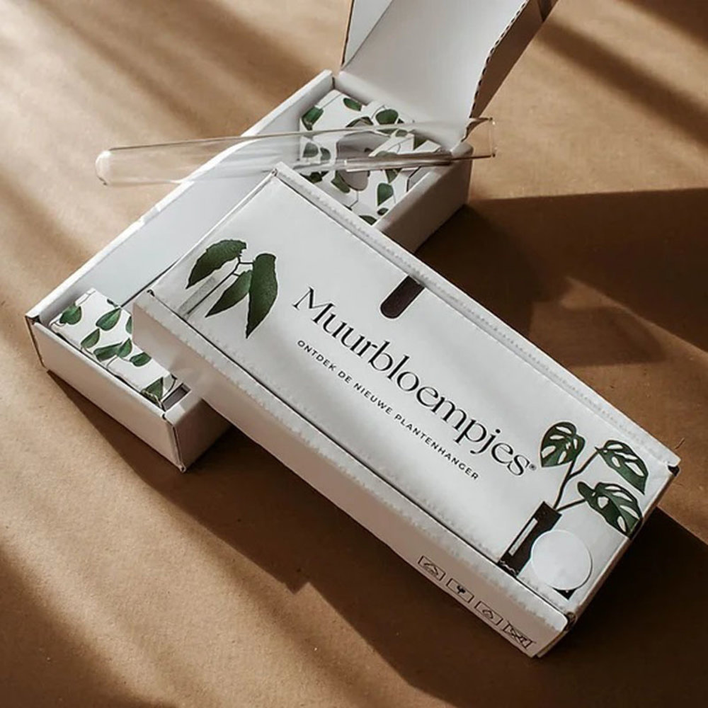 Muurbloempjes Muurbloempjes - magnetisch muurvaasje - bruin