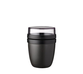 Mepal Mepal - lunchpot ellipse mini (300 + 120 ml) - nordic black Mepal Mepal - lunchpot ellipse mini (300 + 120 ml) - nordic black
